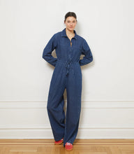 Spencer Cargo Zip Jumpsuit in Indigo FINAL SALE