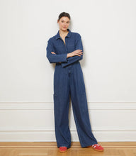 Spencer Cargo Zip Jumpsuit in Indigo FINAL SALE