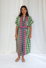 Naya Kaftan Dress in Watermelon Chex