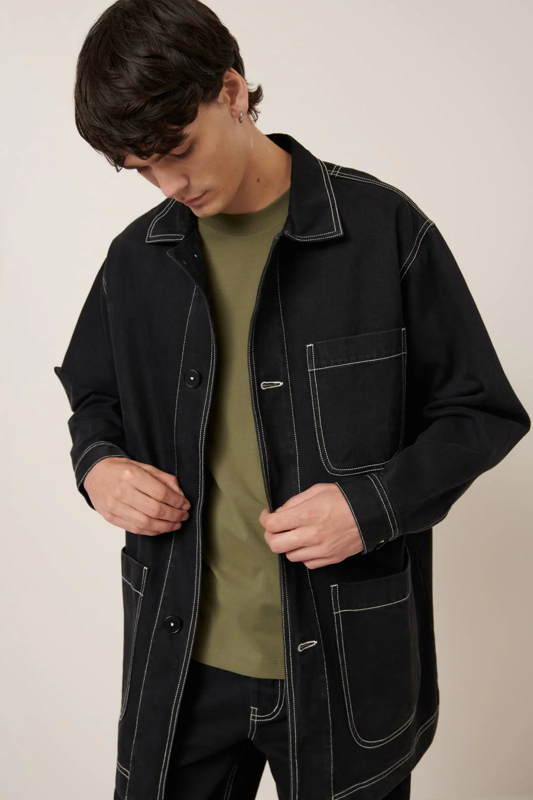 Alfie Jacket in Black Denim