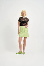 Tate Skirt in Green Twill - FINAL SALE