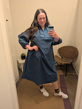 Balloon Sleeve Dress in Blue - FINAL SALE