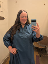 Balloon Sleeve Dress in Blue - FINAL SALE