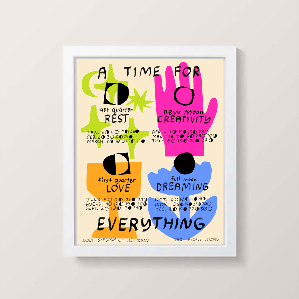 Risograph 2024 Moon Calendar