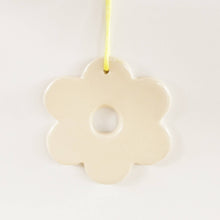 Ceramic Daisy Ornament in White