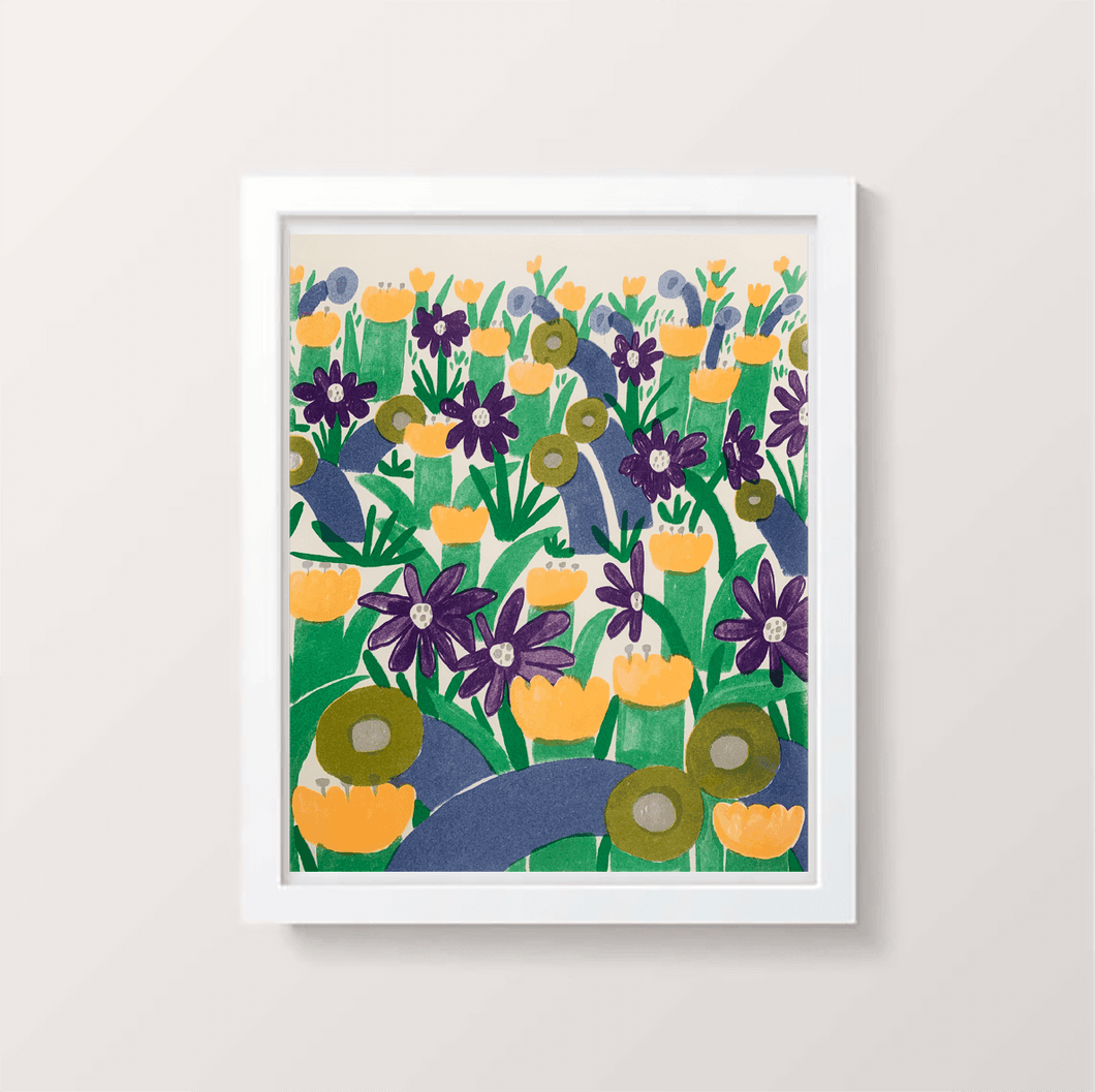 Risograph Bloom Print