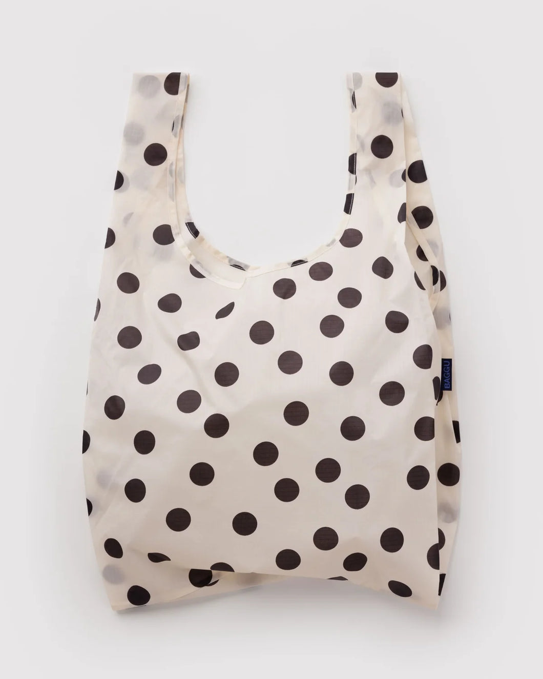 Standard Baggu in Cream and Black Polka Dot