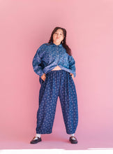 Dark Daisy Denim Balloon Pant