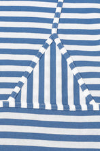 Bikini Bod Cotton Stripe Long Sleeve Tee in Blue/White