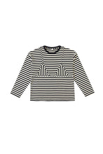 Bikini Bod Cotton Stripe Long Sleeve Tee in Black/White (Copy)