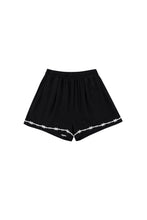Pammy Soft Linen Shorts in Black Barbed Wire