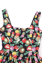 Tradwife Soft Linen Dress in Vegetable Medley