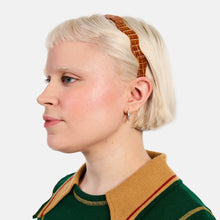Wavy Headband in Caramel Plaid