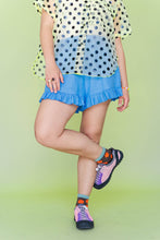 Women’s Linen Bloomers - Bluebell Ruffle Shorts