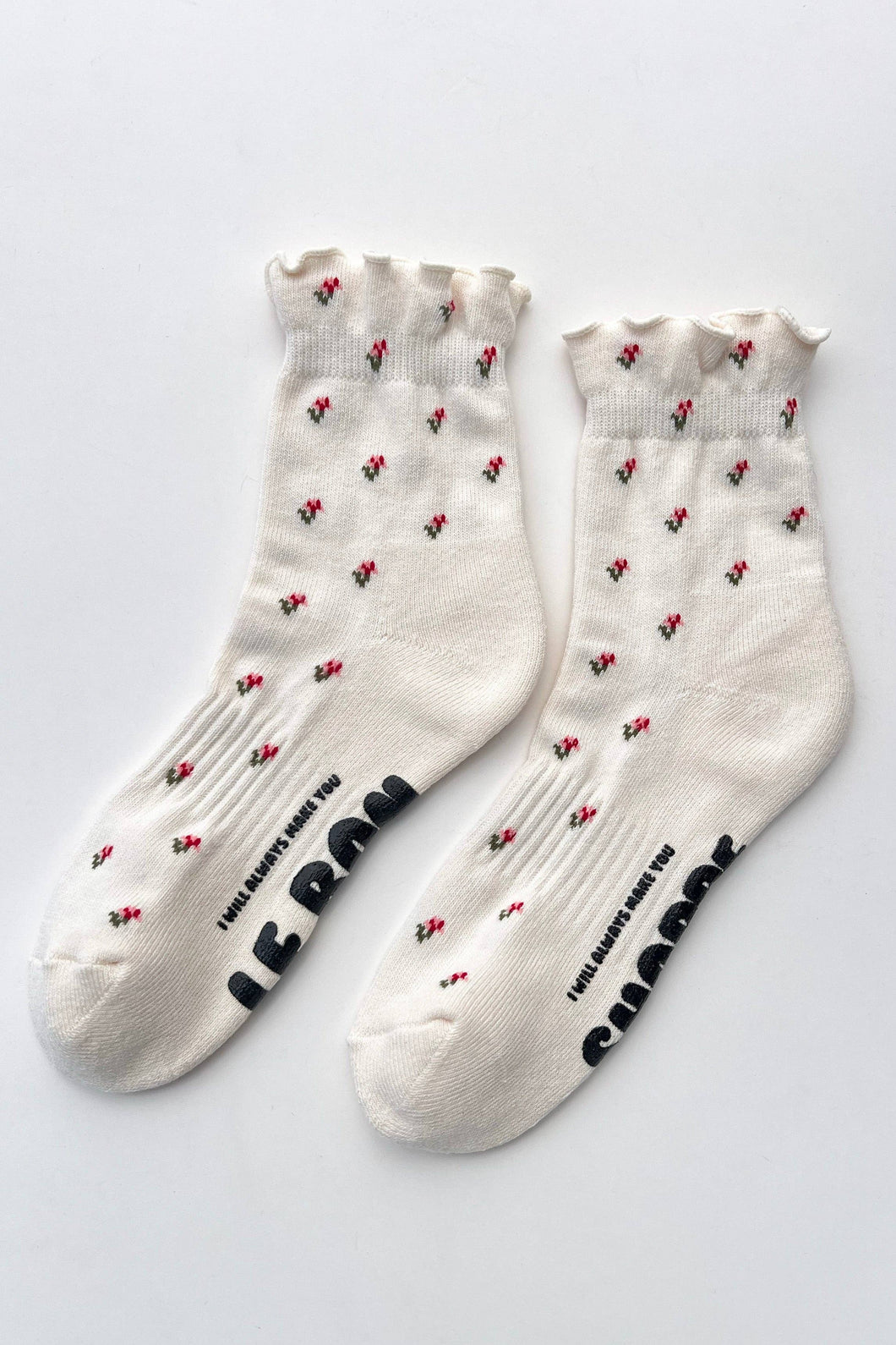 Petal Ruffled Hugger Crew Socks (Wholesale)
