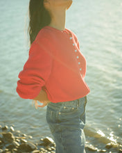 Harbor Cardigan in Cherry Red