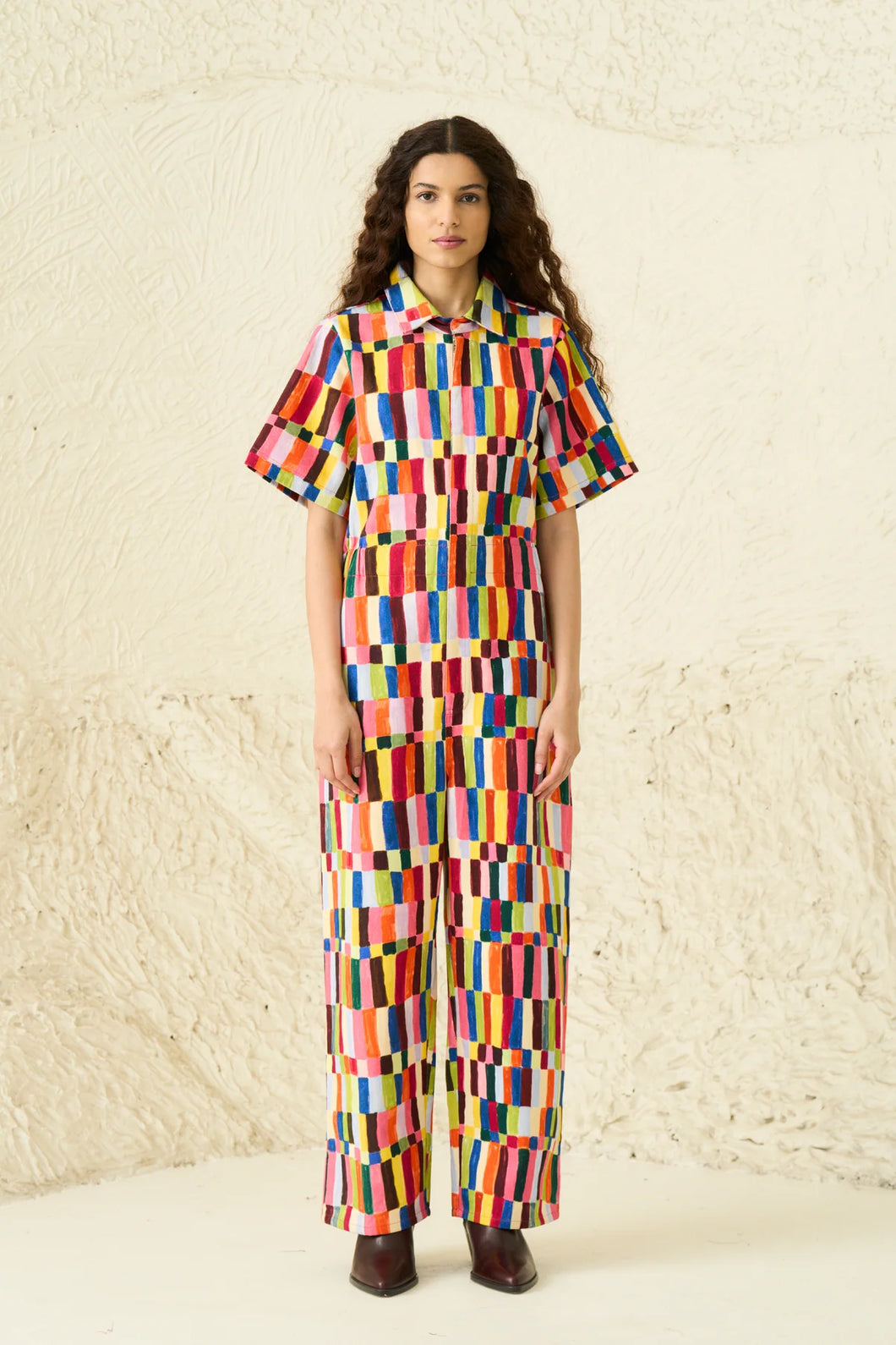 Skater Jumpsuit in Parasol Print