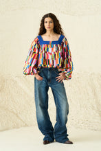 Salmon Top in Parasol Print