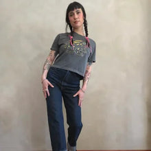 Royal Toad Boxy.Crop Tee in Faded Black