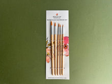 5-Piece Round Watercolor Brush Set, Full Range, Sizes 0-8