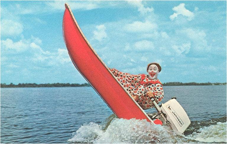Magnet NP-498 Clown Wind Surfing with Outboard