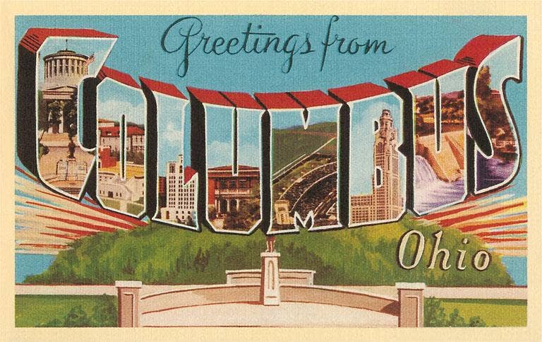 Postcard OH-424 Greetings from Columbus