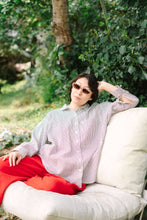 Size Inclusive Plus Size Long Sleeve Button Up Striped Linen