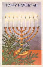 Postcard HK-01 Happy Hanukkah, Menorah