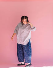 Dark Daisy Denim Balloon Pant