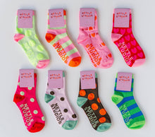 Women’s Spring Novelty Cotton Green Blue Striped Ankle Sock