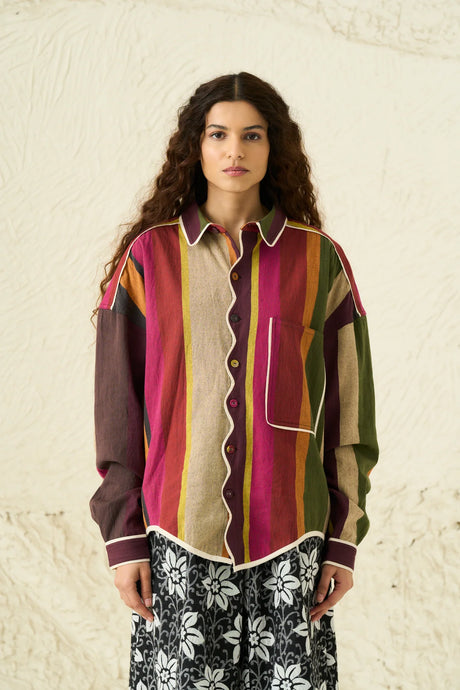 Studio Shirt in Sundae Stripes