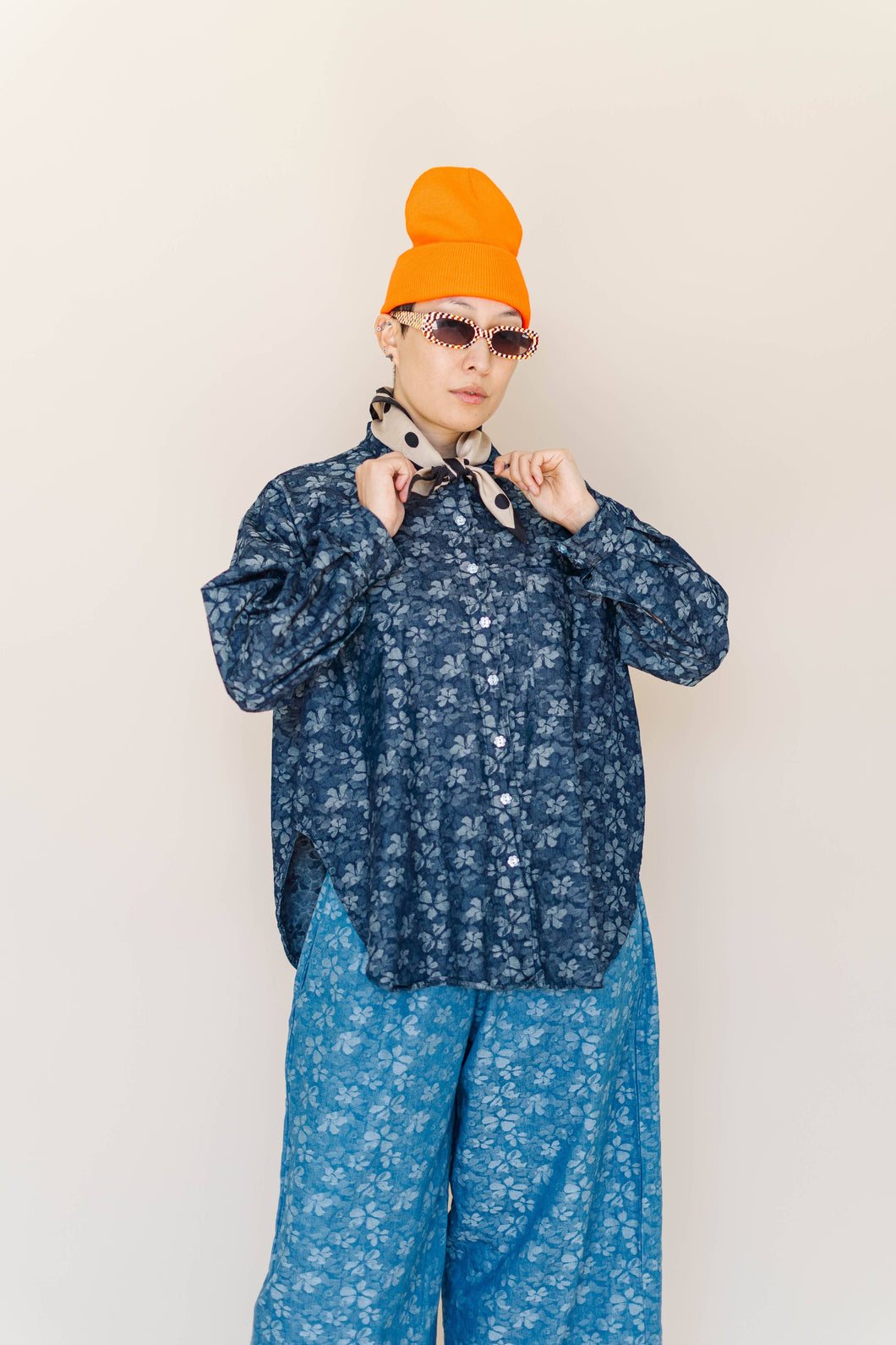 Floral Chambray Button Up