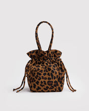 Nylon Drawstring Bag in Leopard