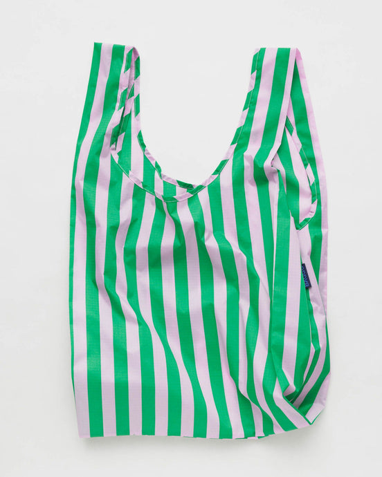 Standard Baggu in Pink Green Awning Stripe