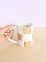 Ceramic Mug in Checkerboard White