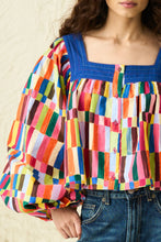 Salmon Top in Parasol Print