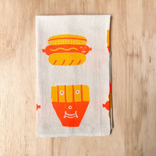 Hot dog french fry tea towel