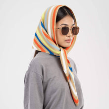 Color Stripe Triangle Scarf