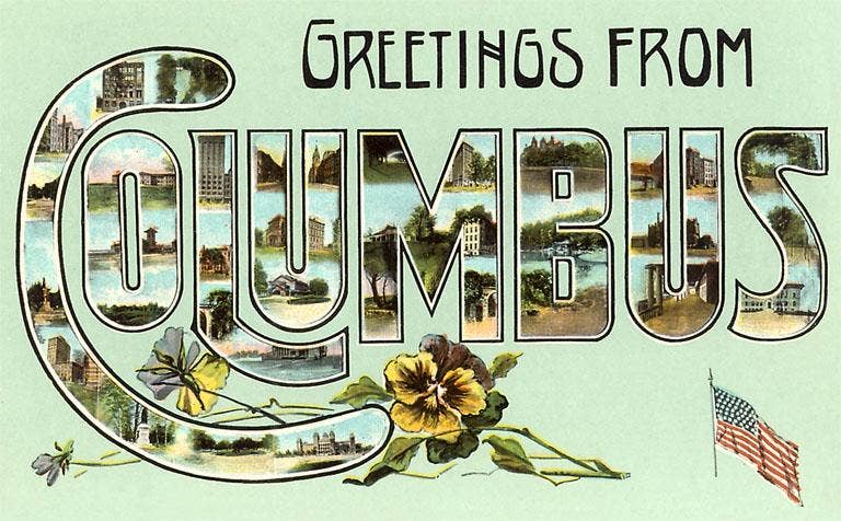 Postcard OH-548 Greetings from Columbus