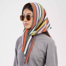Color Stripe Triangle Scarf