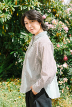 Size Inclusive Plus Size Long Sleeve Button Up Striped Linen