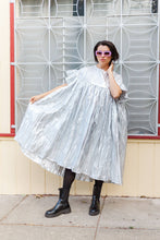Mushroom Dress in Silver Metallic