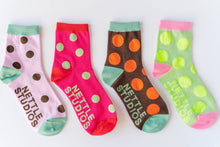 Women’s Spring Novelty Cotton Neon Yellow Dot Ankle Socks
