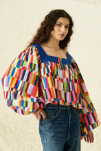 Salmon Top in Parasol Print