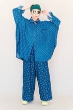 Polka Dot Denim Button Up