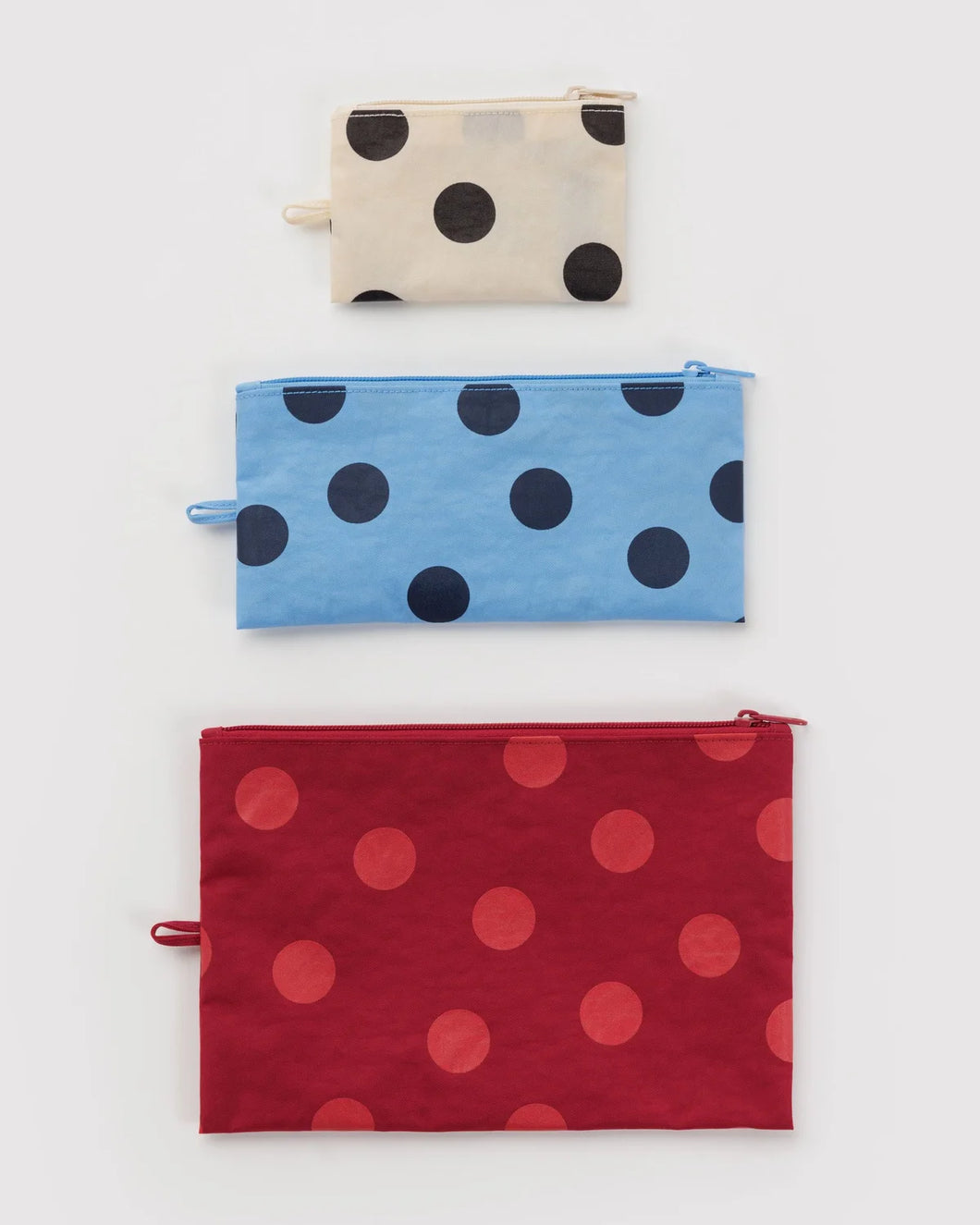 Flat Pouch Set in Polka Dot Mix