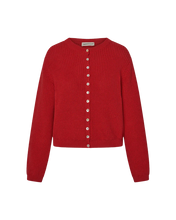 Harbor Cardigan in Cherry Red