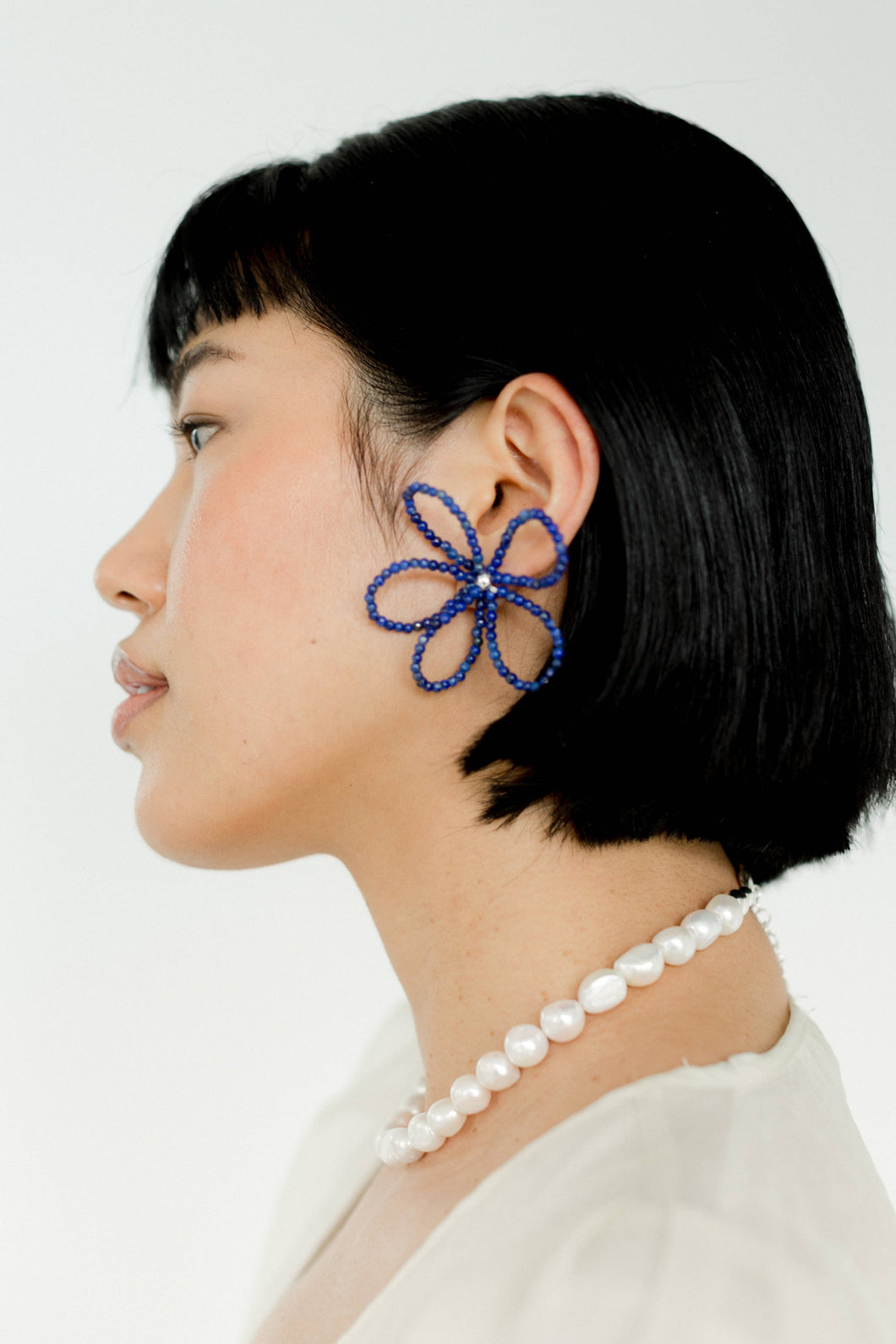 Bloom Large Earrings - Lapis