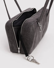 Denim Bowler Bag in Washed Black Denim