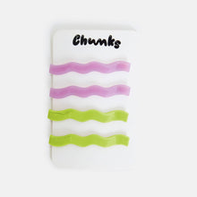 Slides in Wavy Lilac + Lime